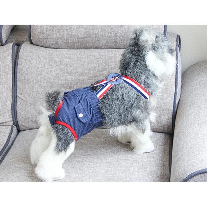Cat Dog Female Panties Denim Strap Pet Shorts for Small Dogs Cats Kitten Puppy Underclothe Anti-harassment Safety Panties