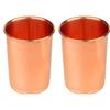 Nirmal Ganga Plain Copper Drinking Glass (Pack of 2) | Pure Copper Water Tumbler | Traditional Reusable Drinkware