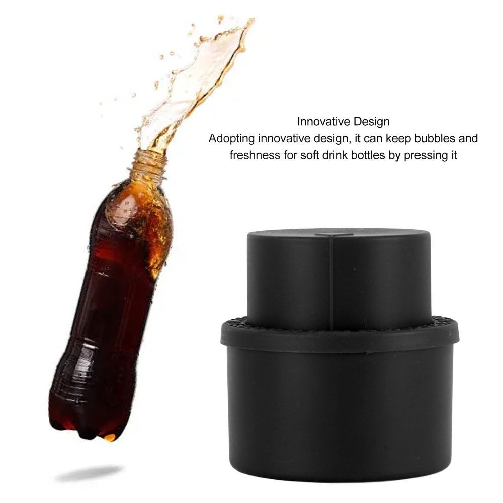 3 PCS ABS Soda Bottle Stopper Red Black Beverage Bottle Cover Bottle Pump Cap  Home Kitchen Storage