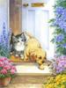 RUOPOTY Kočka malba podle čísel Nástěnná kresba na plátně Jedinečný dárek Obraz podle čísel Zvířecí dekorace do dětského pokoje