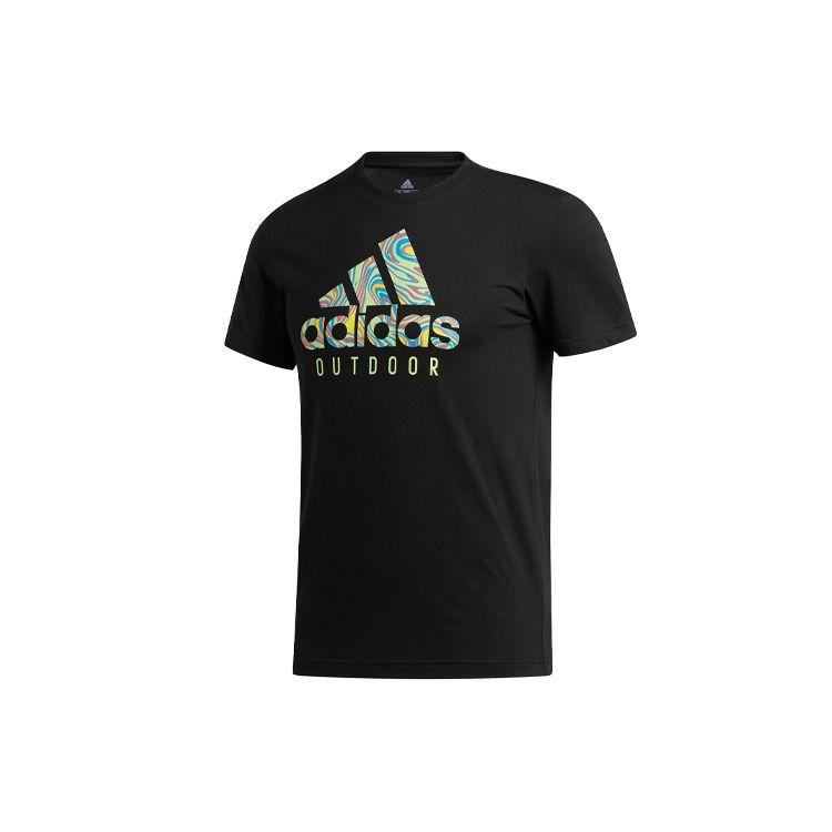 

Мужская футболка Adidas с круглым вырезом и коротким рукавом, черная FM7529