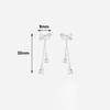 Real 925 Silver Bowknot Flower Tassel Plant Stud Earrings For Women Party Classic Fine Jewelry Light Luxury Accessories