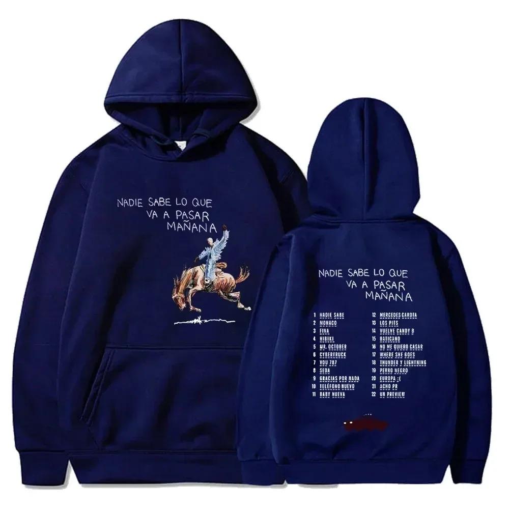 Bad Bunny Album Graphic Hoodies Men Women Vintage Long Sleeve High Quality Fleece Warm Sweatshirts Pullover Tracksuit Female Male Clothing