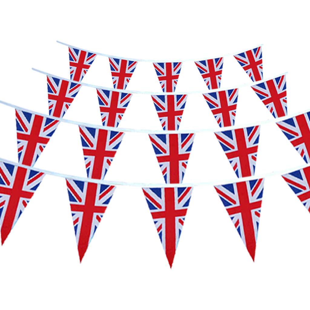 Union Jack Flag Bunting 2025 Queens Jubilee Decorations Party Supplies British Union Flag Bunting Banner Garlands Party Decors