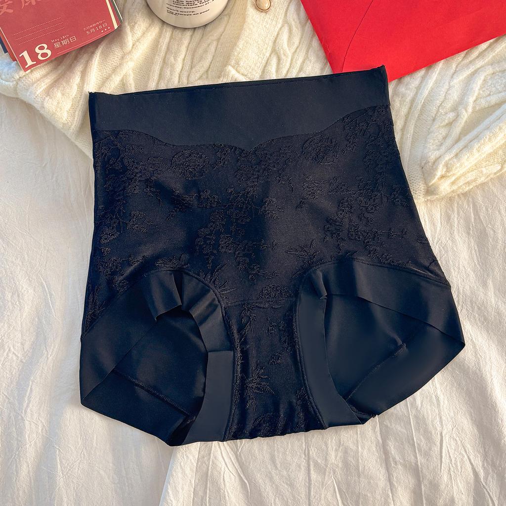 Ladies Autumn and Winter New Chinese Style High Waist Relief No Mark Comfortable Breathable Briefs