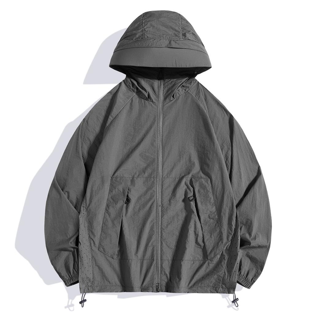 Outdoor Skin Trench Coat Men's Sunscreen Clothing Women's Printing Thin Jacket Waterproof Printing Team Building Clothing