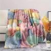 1Pc Loopy Print Flannel Blanket, High Quality Comfortable for All Seasons, Home Decor, Warmth and Comfort, Perfect for Christmas Gifts