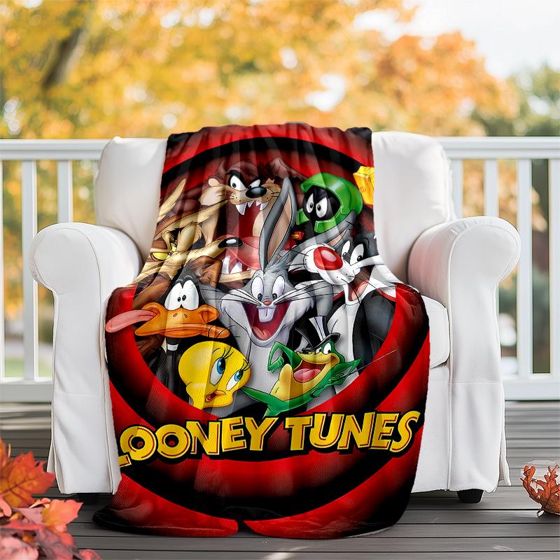Looney Tunes Theme Printed Blanket - Perfect for Couch, Bed, Travel & Outdoor Use | Machine Washable, Cozy & Durable.