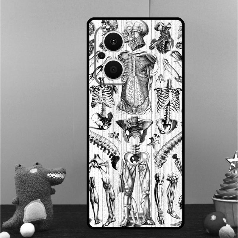 Medical Skeleton Anatomy Case For OPPO Reno 15F 14F 11 12 13 F 14 10 15 Pro 7 8 Lite OPPO Find X5 X6 X8 X9 Pro Cover