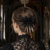 Party Decoration Supplies Gothic Skeleton Hand Flowers Hair Clip with Black Mesh Halloween Holiday Pieces Skull Bone Claw Hairpin for Girls,Women,