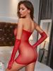 Women'S Fashion High Elasticity Nightdress Club Party Wear Ladies Sexy Hollow See Through Tight Lingerie Erotic Bodycon Dress