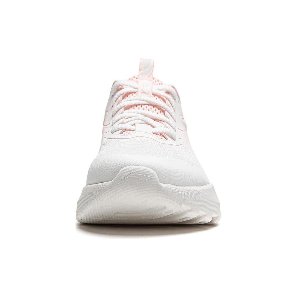 Li Ning Cushioning Abrasion Resistant Lightweight Low top Casual Shoes Women's White Pink AGLU260-4