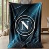 Coperta in Pile di Flanella Morbida Napoli FC Leggera Accogliente Calda Coperta da Lancio per Divano Letto Decorazione per la Casa