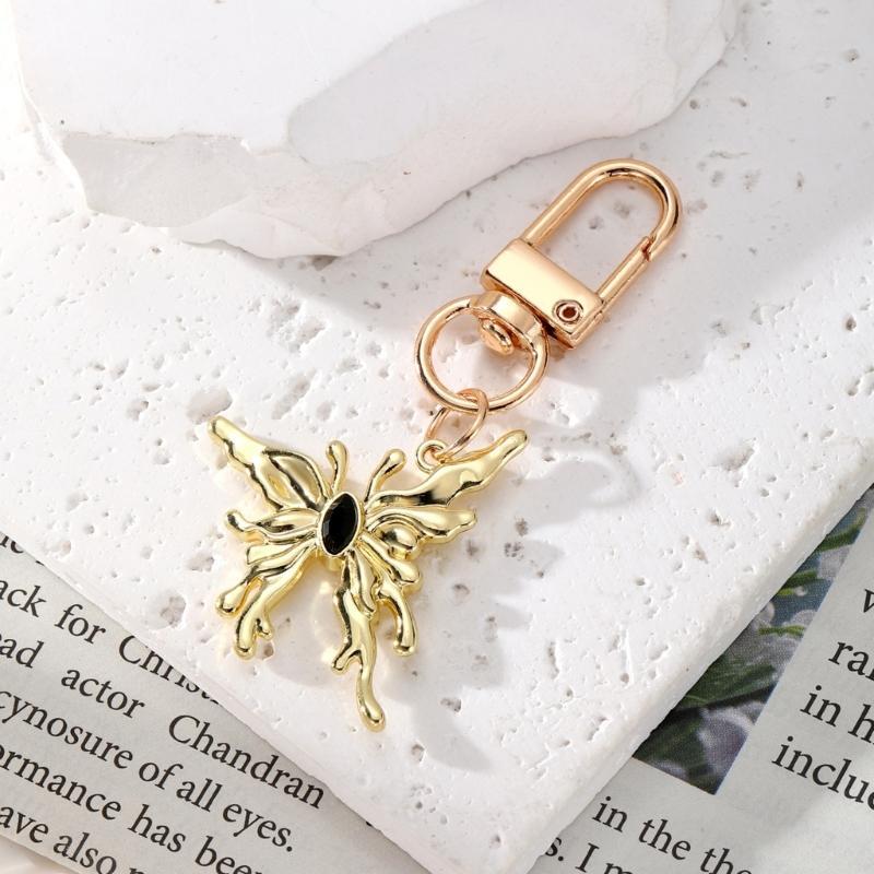 Resin Butterfly Key Holder Delicate Keychain Stylish and Portable Keyring Fashion Ornament Unique Bag Charm for Women