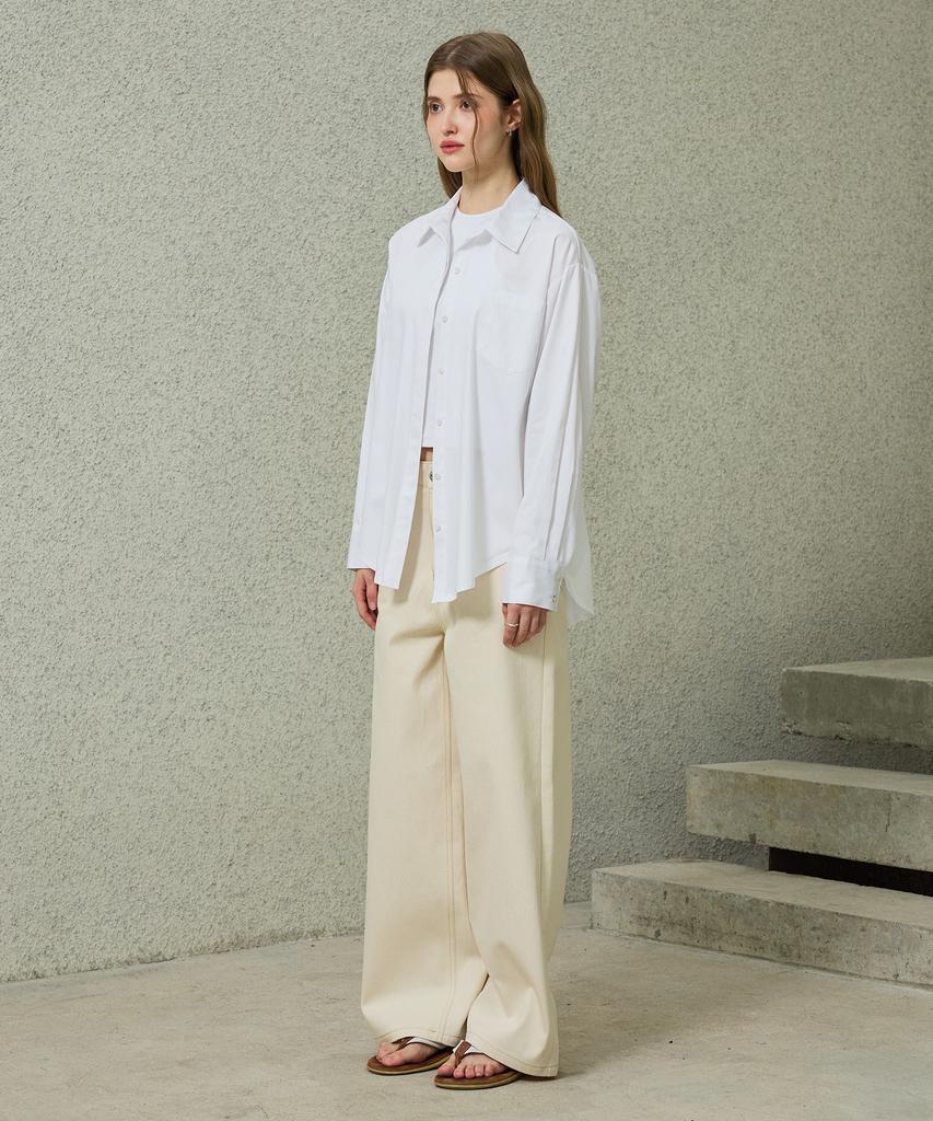 Alikim Bright Oversized Shirt / White