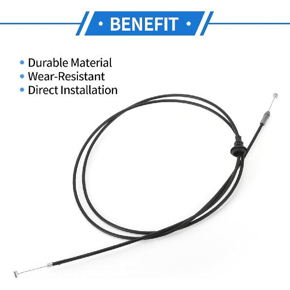Hood Release Cable No.536300D120 Hood Latch Cable for Toyota Yaris 2008-2011 1 Pcs