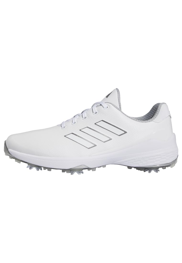 

Кроссовки для гольфа ZEDGE 23 Обувь Silver Metallic см 2E [Adidas Golf] Мужские белые/темные металлические/серебристые 25.5