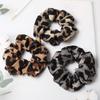 Leopardenmuster Scrunchie Kord Herbst Winter Kord Samt Einfarbiges Scrunchie Set Elastische Haarbänder Tierdruck Pferdeschwanz Haargummi Seil