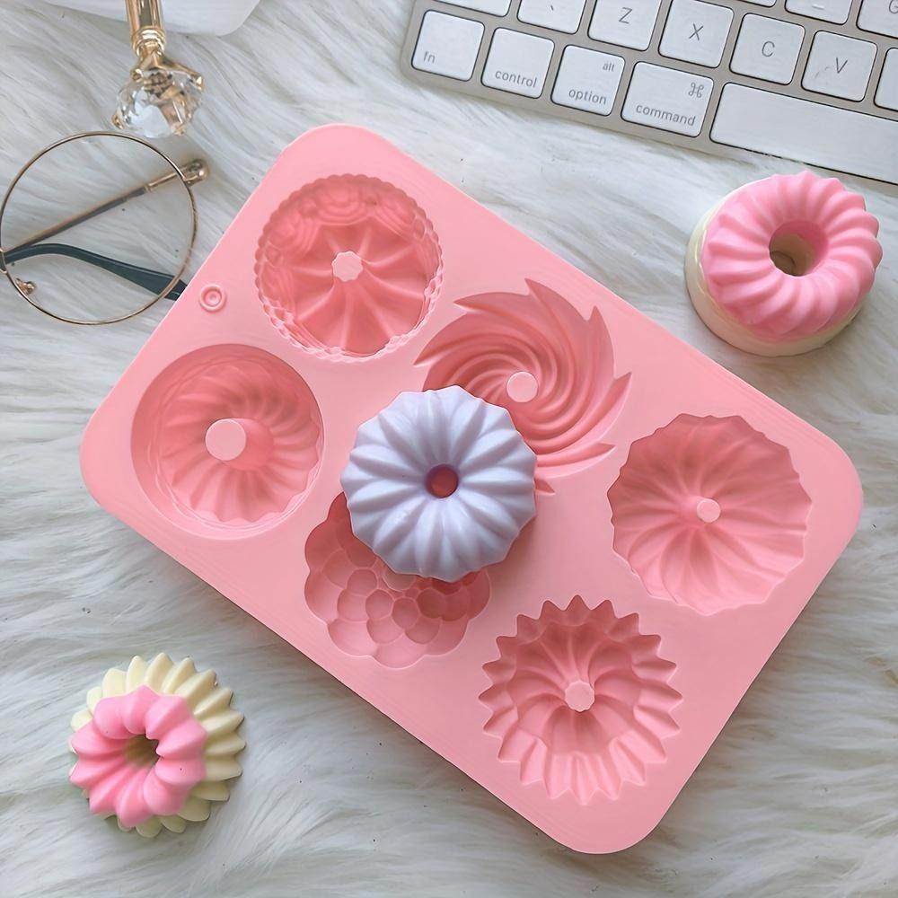 6-Cavity Mini Cake Pans Silicone Donut Baking Molds New Chocolate Mold  for Gummy Making