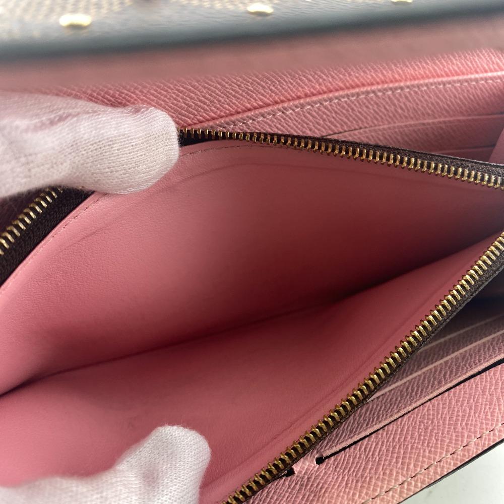 LOUIS VUITTON N60476 Damier Ebene leather Portefeuille Sara Purse Brown leather Used