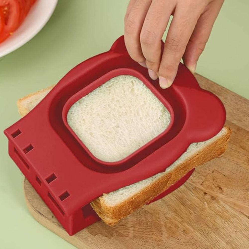 Bear Shape Sandwich Press Mould Stainless Steel Bread Mold Kawaii Toast Cutter  Pastry