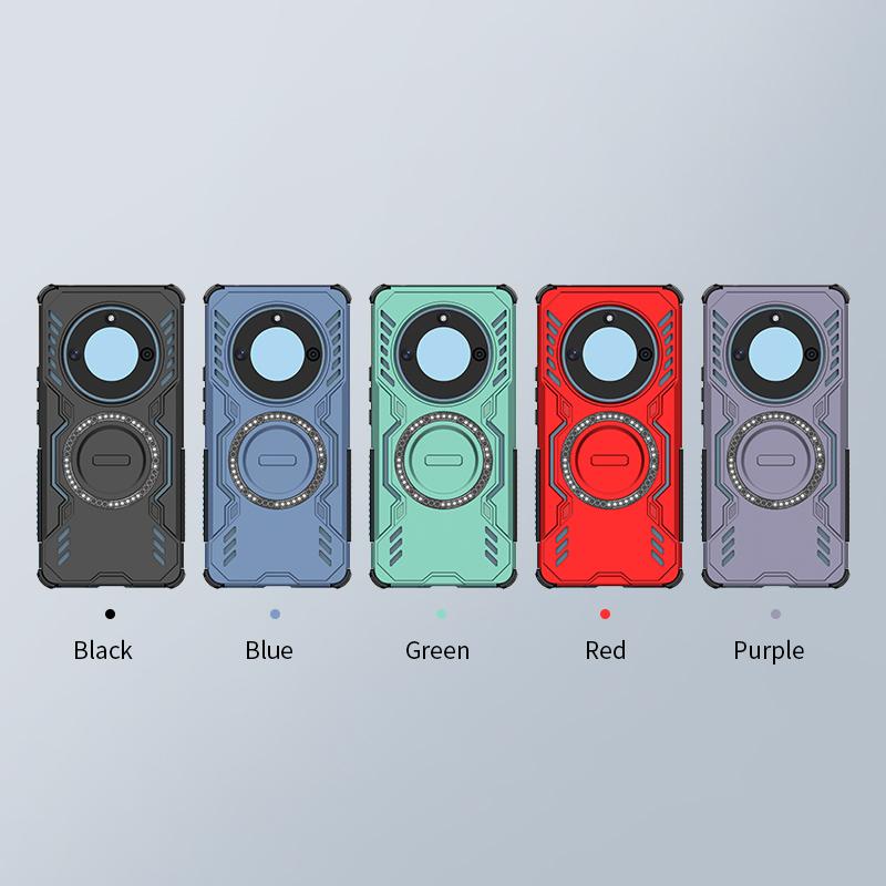 Heat Dissipation Armor Shockproof Magnetic Case For Honor X40 X9A X50 X9B Magic 5 Lite Four Corner TPU Frame Plastic Back Cover