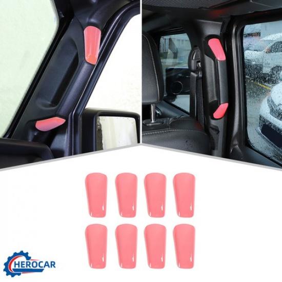 Накладка на ручку стойки A/B для Jeep Wrangler JL JT 18+ Розовая 4 двери