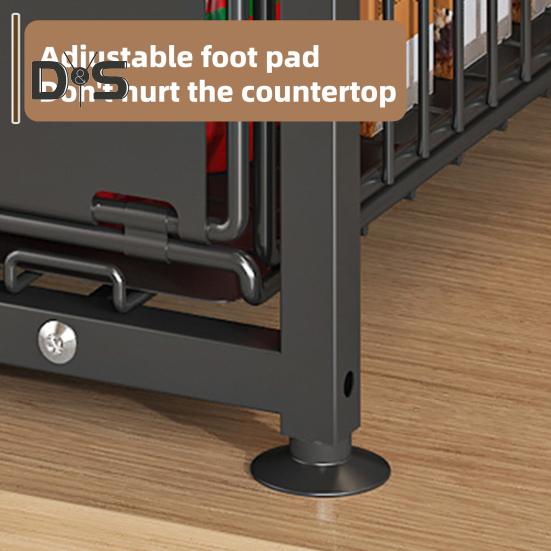 Kitchen Storage Rack Strong Load-bearing Large Capacity Adjustable Height 2-Tier Under-Sink Organizer with Pull-Out Drawers