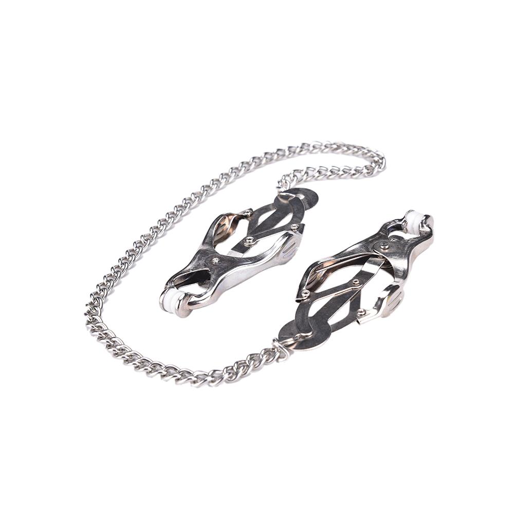 Women Metal Chain Nipple Clamp BDSM Nipple Clip Fetish Toy Breast Massager Exotic Adult Games Accessories For Wedding