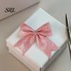 Champagne Party Supplies 4Pcs Glitter Christmas Bow, Sparkling Ribbon Hanging Ornament for Decorative Bows Wreaths Tree Front Door Wreath, Festive