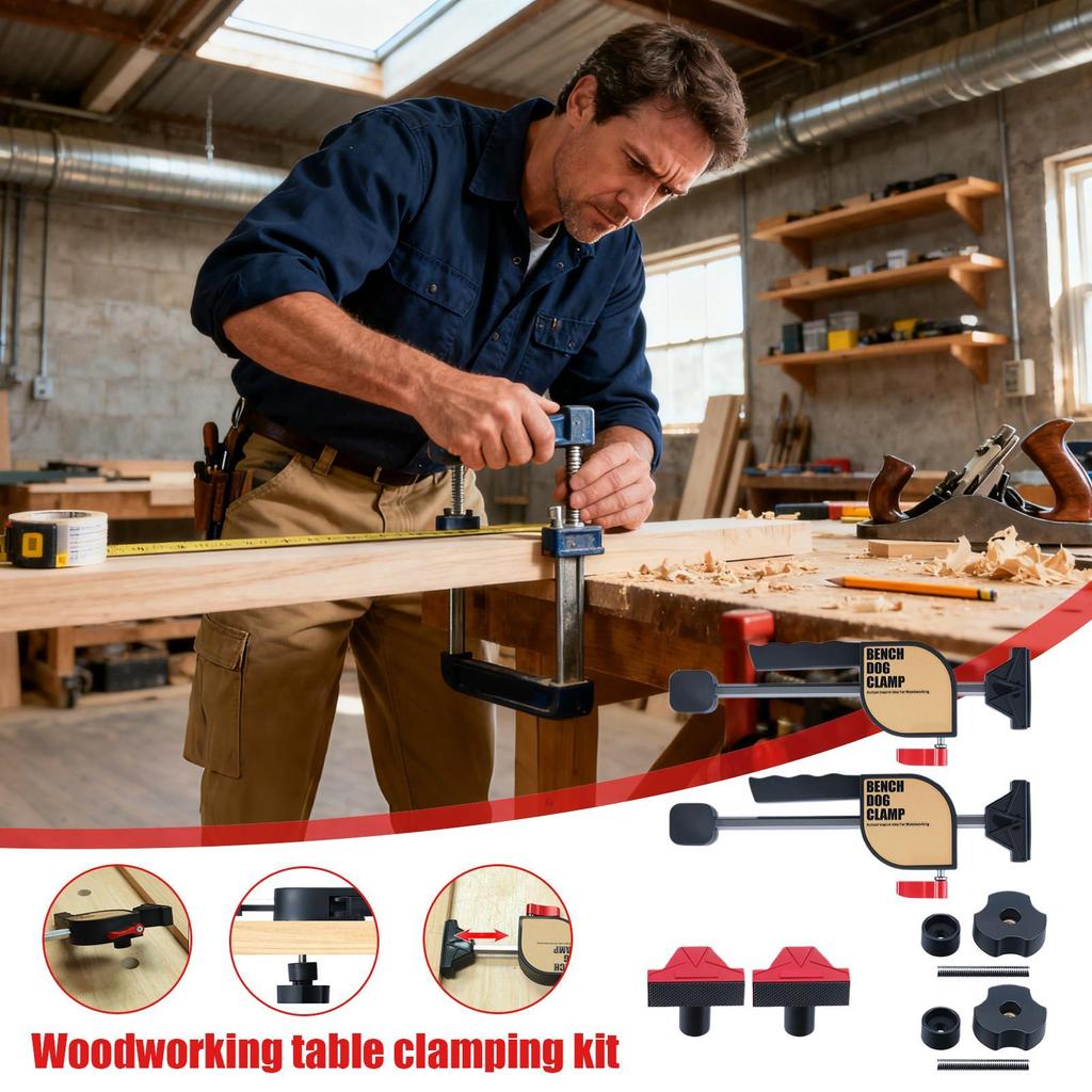 Wood Clamps For Woodworking Quick Release Woodworking Tools Benches Wood Working Desktop Clip Set For Saw Rail Assembly Gluing