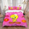 Tweety Bird Flowers Candy Print 3Pcs Bedding Setduvet Cover With 2 Bedropillowcase Home Birthday Gift
