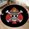 One Piece Logo Round Area Rug Carpet Rug For Living Room Bedroom Sofa Playroom Decor Nonslip Floor Mat