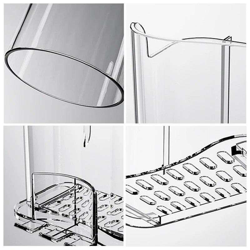 Portaspazzolino da parete Portaspazzolino autoadesivo Portaspazzolino con tazza per collutorio Organizzatore per il bagno Forniture per la conservazione della casa