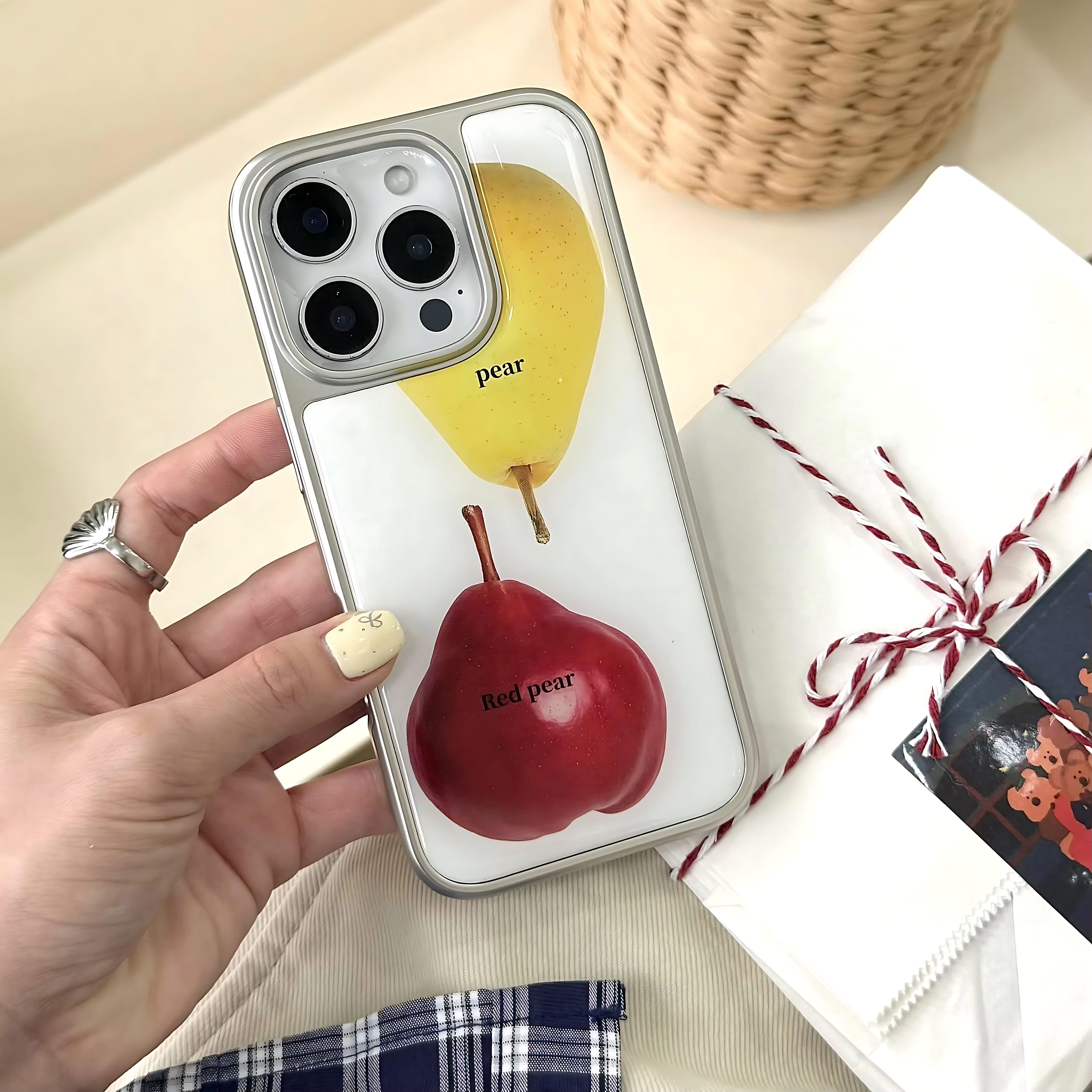 

Frame Pear & Tomato Cute Vegetable Phone Case for iPhone 17 16e 16 15 14 13 12 11 Air Pro Max X XR XSMAX 8 7 Plus Clear Cover iPhone 11
