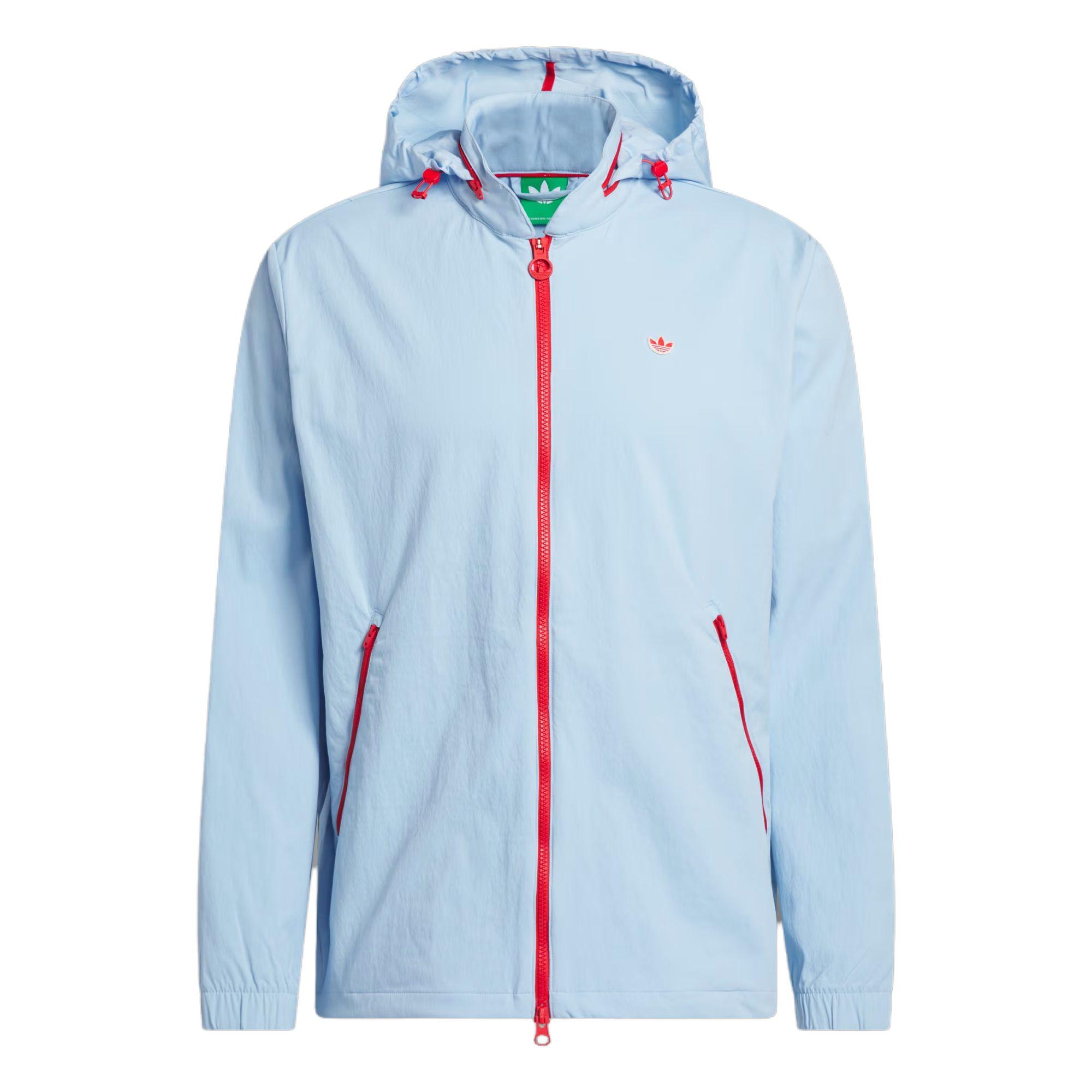 

Adidas Originals Convertible Hooded Golf Fashionable Versatile Zip Long Sleeve Jacket Men Jackets Clear-Sky JF5013 M