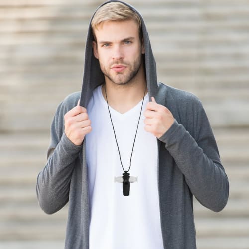 FUNOMOCYA Samba Whistle, Black, Adult, Professional Samba Whistle, Slide Whistle, Percussion Whistle, Black