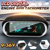 LCD Digital 12v 24v Excavator Car Truck Tachometer For Boat Motor RPM Gauge Meter For Diesel Motor Modification Auto Gauge Tacometro 9999RPM