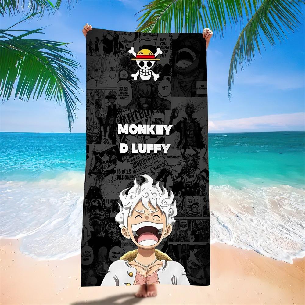 New Anime Character Printed Microfiber Beach Towel Quick Dry Water Absorbent Bath Towel