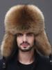 Fox Hair Lei Feng Hat Men's Raccoon Hair Northeast Winter Middle-aged and Elderly Warm Fur Leather Cotton Hat Men's Winter