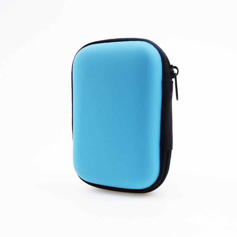 EVA Earphone & Cable Organizer with Mesh Pocket for Camera & Charger