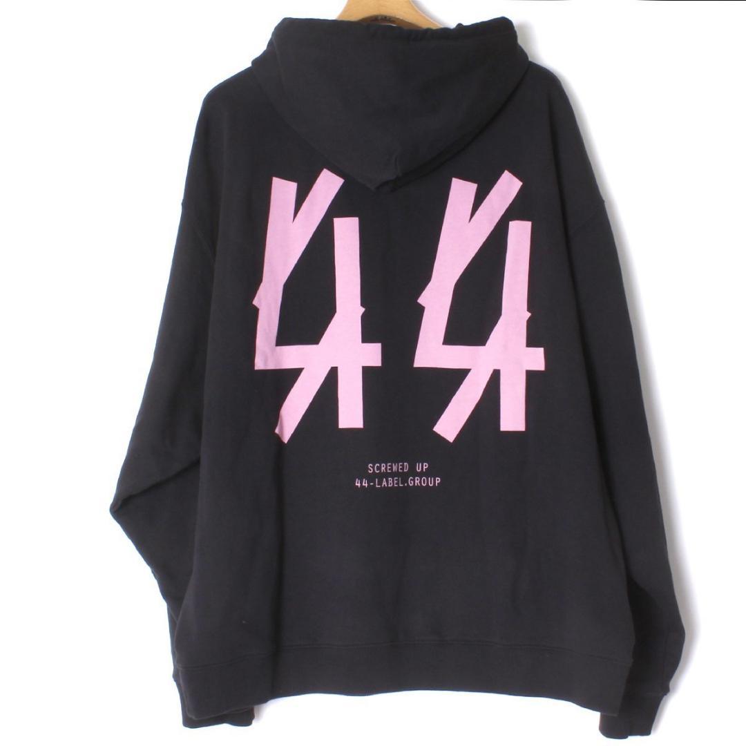 

[USED] 44 LABEL GROUP Classic Hoodie, Size L, Black/Pink