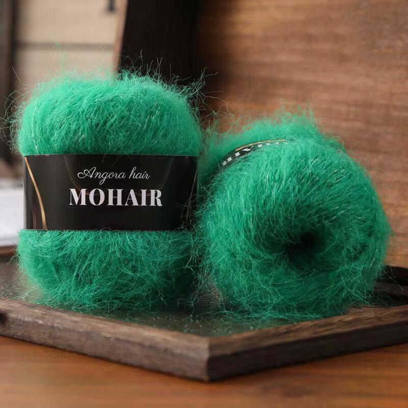 Alpaca Mohair Yarn Hand Woven Sweater Camisole Hat Yarn Ball Handmade DIY Doll Crochet Hook Yarn Ball Handmade Materials