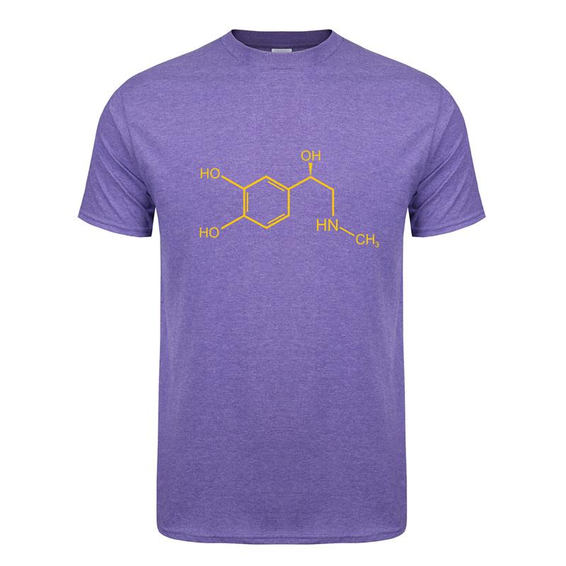 Omnitee New Adrenaline Molecular Formula T Shirt Unisex Tops Summer Style Short Sleeve Unisex Funny Epinephrine Tshirts Tee Ot572