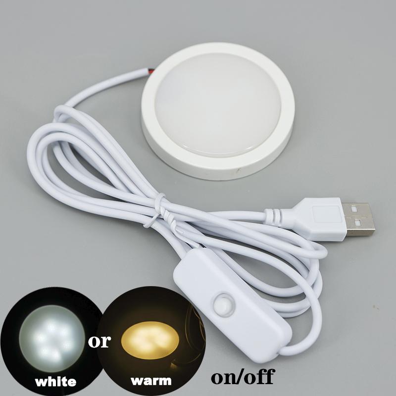 6cm USB 5V LED 3W Unterschrankleuchte Schrank Vitrine Regal Theke Dimmbare Beleuchtung Wohnwagen Wohnmobil Spot Innenlampe