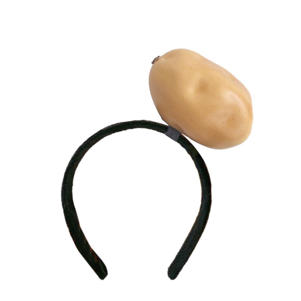 Novelty Knitted Headbands Stuffed Vegetables Hairbands Comfortable Costume Headpiece for Party Costume Accessory