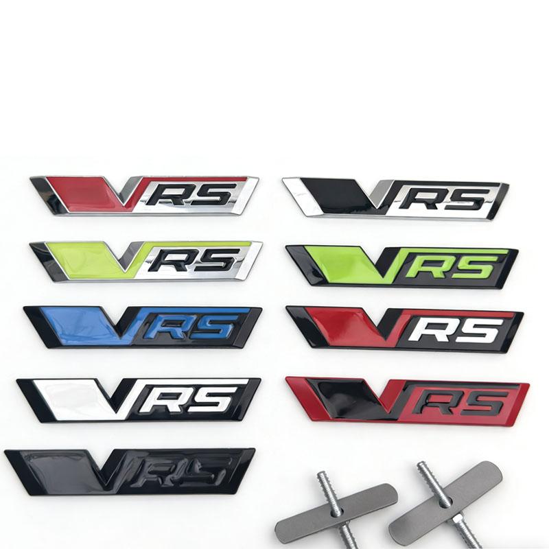CXUX8 Car 3D Metal Logo Grill Trunk Emblem Badge Sticker Decals For Skoda VRS Octavia 1 2 3 5 Fabia Rapid Superb Kodiaq KAROQ 4x4 YETI