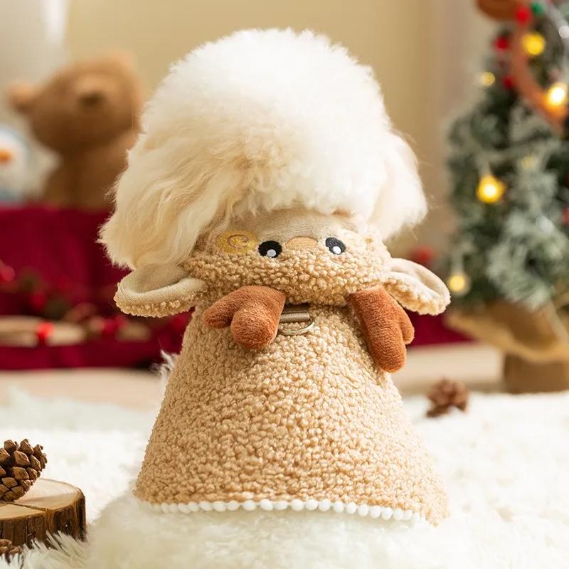 Pet Cat Dog Christmas Costume Cosplay Elk Cloak Dog Costumes for Small Dogs Cute Cat Clothes French Bulldog  Pet Products