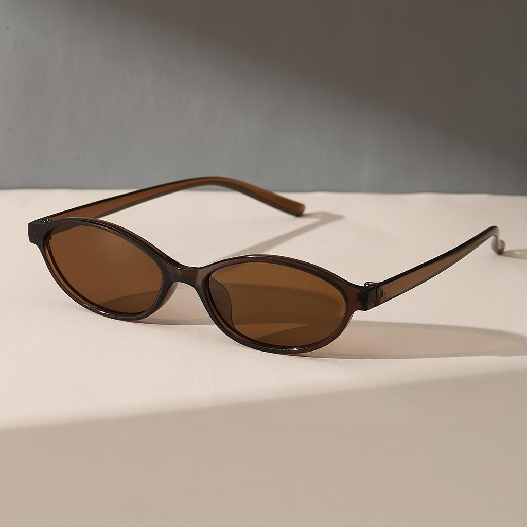 1pcs Women's Oval Plastic Frame Classic Fashion Glasses Versatile for Daily Wear & Special Occasions