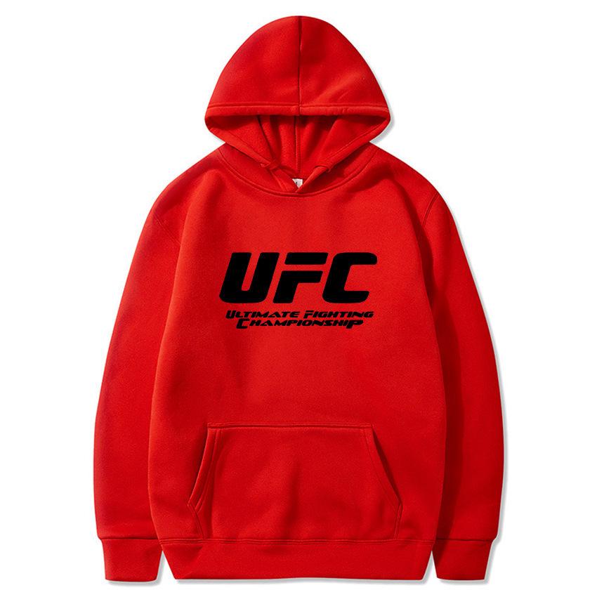 Unisex Herbst/Winter UFC Bedruckter Hoodie - Trendige Plus Samt Freizeit Sportbekleidung